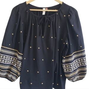 Anthropologie pilcro calanthe top, medium black